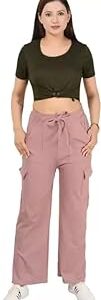 Women Loose Fit Knitted Cargo - Onion (BZCR19)