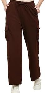 Women Loose Fit Knitted Cargo - Maroon (BZCR29)