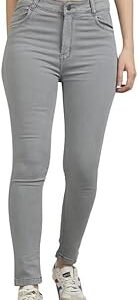 Style Women's Skinny Fit Jeans High-Rise Stretchable Solid|Classic 5 Pocket Styling Denim Jeans for Women