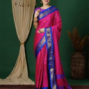 Pink Kanjivaram Silk Woven Saree