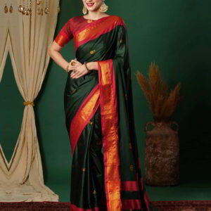 Green Kanjivaram Silk Woven Saree