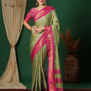 Green Kanjivaram Silk Woven Saree
