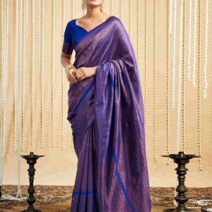 Blue Silk Woven Kanjivaram Saree