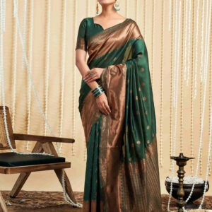 Green Silk Woven Banarasi Saree