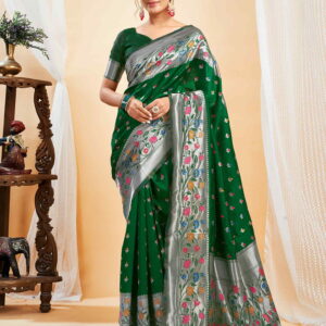 Green Silk Woven Paithani Saree
