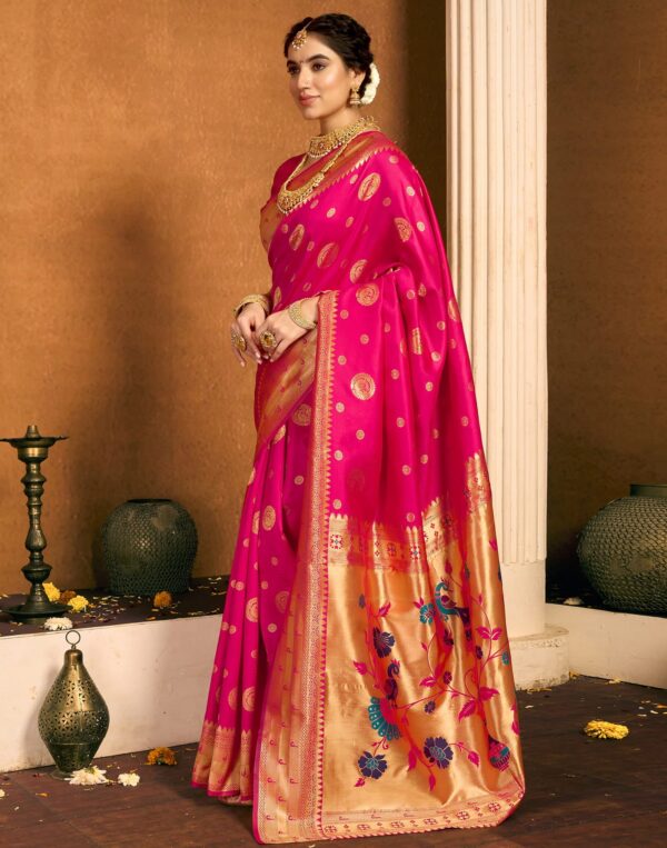 Red Silk Woven Paithani Saree