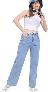Women's Straight Fit Denim Jeans - Classic and Comfortable Casual Wear