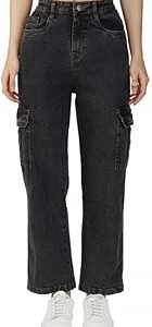 Cargo Jeans for Women | Cotton Lycra Blend | Comfortable & Stylish Grey Cargo Jeans for Everyday Wear | Trendy Women's Jeans