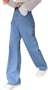 Wideleg Cotton Jeans Pant for Women
