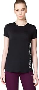 Van Heusen Women Proactive Regular Fit T-Shirt - Polyamide Elastane - Anti Bacterial, Round Neck, Quick Dry, Short Sleeve
