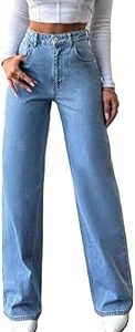 Women’s High-Rise Boyfriend Jeans – Straight Fit, Relaxed Denim, Stylish & Comfortable – Available in 3 Trendy Colors