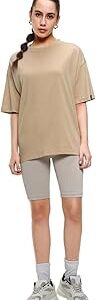 Women's Solid Green Oversized T-Shirt