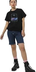 Women's Graphic Printed 100% Cotton T-Shirt - Boyfriend Fit, Round Neck, Half Sleeves