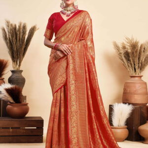 Red Silk Woven Kanjivaram Saree