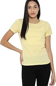Women's Cotton Solid Regular Fit T-Shirt