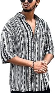 Men's Rayon Digital Print Casual Shirt
