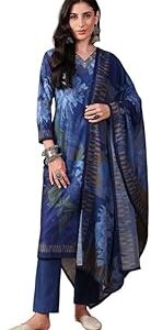 Women's Floral Straight Printed Kurta Pant With Dupatta | kurta sets for woman