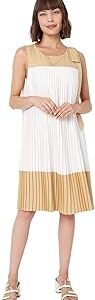Women's Knee Length Polyester Shift Dress