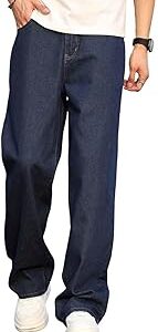 Men's Premium Straight-Fit Jeans - Cotton Blend Smooth Denim, Everyday Wear