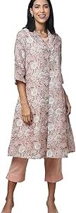 Women Peach Art Silk Straight Kurta Relaxed Pant Suit Set