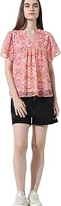 Women's Polyester Printed Relaxed Fit T-Shirt