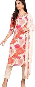 Women's Floral Straight Printed Kurta Pant With Dupatta Set | kurta sets for woman