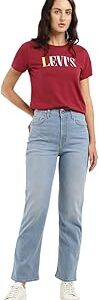 Women's High Rise Ribcage Slim Straight Fit Jeans