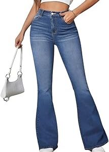 Women's Wide Leg Fit Mid Rise Jeans