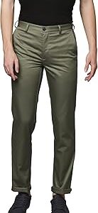 Cotton Medium Fawn Formal Trouser for Men