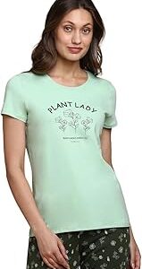 Women's Relaxed Fit T-Shirt (ILTS1LWPSPRUC55413_Green