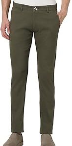 Men's Skinny Fit Stretchable Everyday Casual Trouser | Scoop Pocket Premium Twill Chinos | Flat Front
