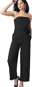 Black Off Shoulder Jumpsuit with Detachable Straps