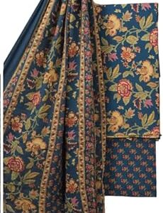 Jaipuri Block Print Unstitched Dress Material for Women with Dupatta