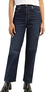 Women's 724 Straight Fit High Rise Blue Jeans