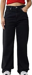 Women's 100% Cotton Solid Straight Fit Jeans|Straight Fit Jeans ? Regular Fit | Classic Denim Pants | Everyday Casual