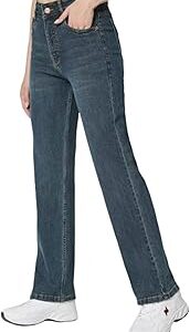 Women's High-Rise Straight Fit Stretchable Jeans