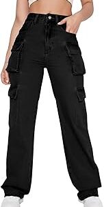 Women High Waist Stretchable Baggy Oversized Loose Fit Casual Wear Denim Jeans for Women - Comes in Sizes (Black, Dark & Light Blue, Grey, White & Khaki - 26-38)