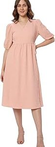 Women's Midi Polyester Blend Wrap Dress