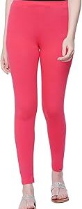 Women Pink Cotton Blend Solid Churidar