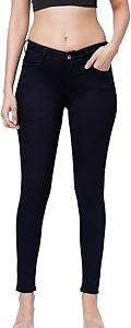 Women's Skinny Fit Mid-Rise Ankle Length Jeans (WELP-18)