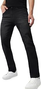 Men's Regular Fit Washed Jeans Stretchable