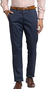 Men's Cotton Blend Print Pattern Neo Fit Flat Front Chinos