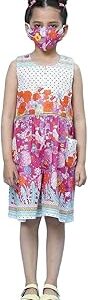 Printed Cotton Round Neck Girls Jumpsuit