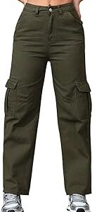 High Waist Wide Leg Cargo Jeans for Women | Stylish Women's Cargo Pants