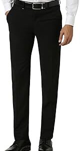 Mid Rise Solid Formal Trouser for Men|Slim Fit|Stretchable Waistband| Flexible Formal Pants