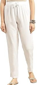Women Rayon Solid Ankle Length Straight Pant