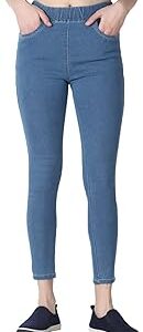 Skinny Fit Stretchable High Waist Ankle Length Jeggings for Women