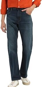 Mid Wash Cotton Relaxed Fit Men's Jeans