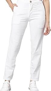 Womens High Rise Skinny Fit Jeans with Semi Elasticated Waistband