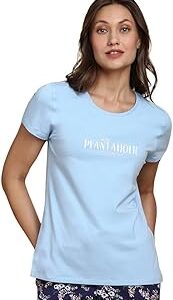 Women's Relaxed Fit T-Shirt (ILTS1LWPAIRBP55413_Blue